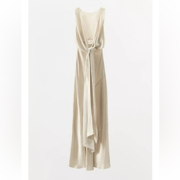 LIMITED EDITION WRINKLED EFFECT SATIN DRESS - Picture 4 of 5